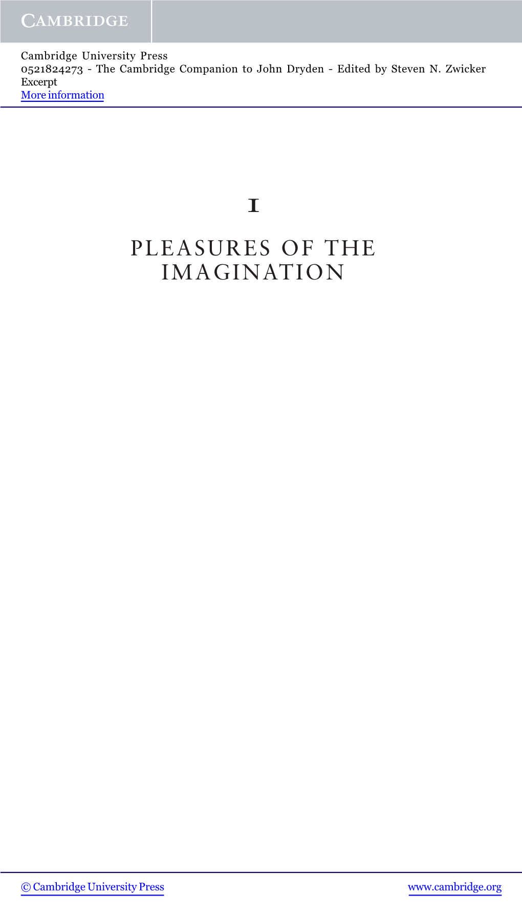 Pleasures of the Imagination