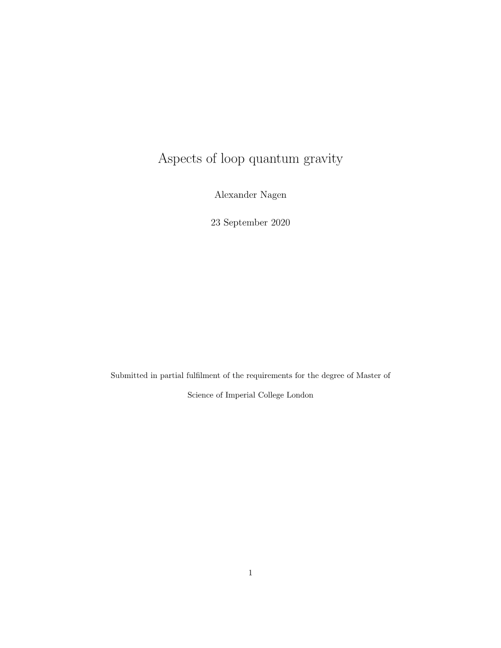 Aspects of Loop Quantum Gravity