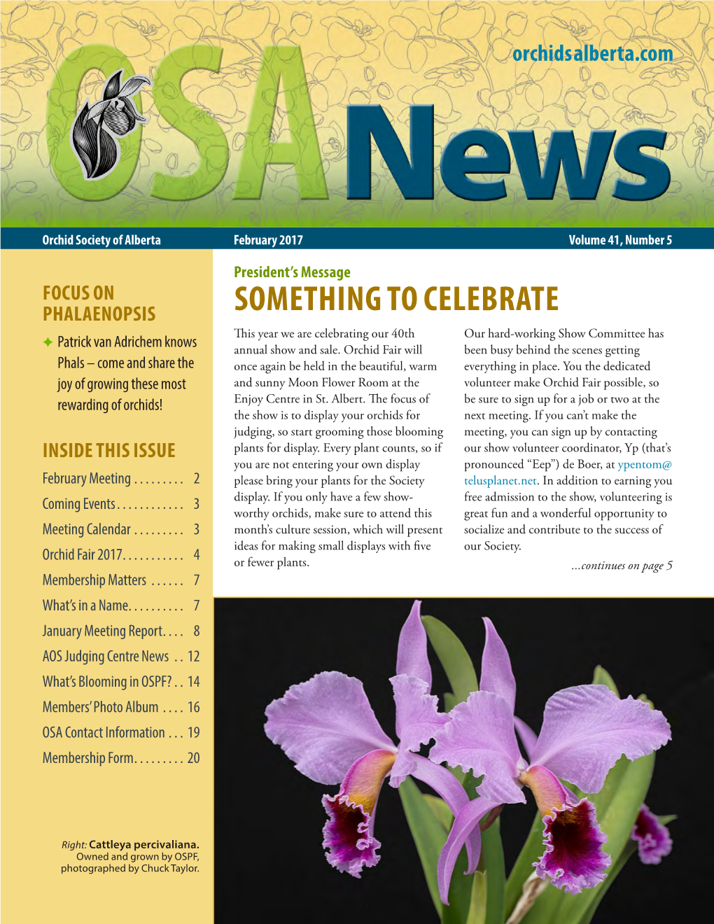 OSA News, February 2017, Volume 41, Number 5