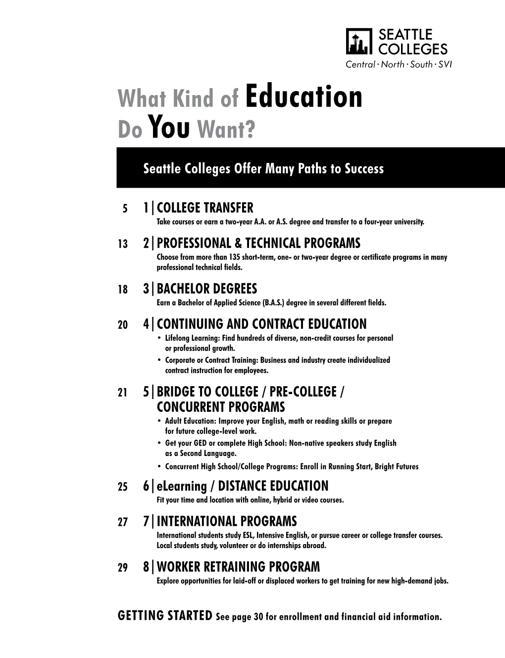 North Seattle College, Classified 430 South Seattle College, and Seattle Central College