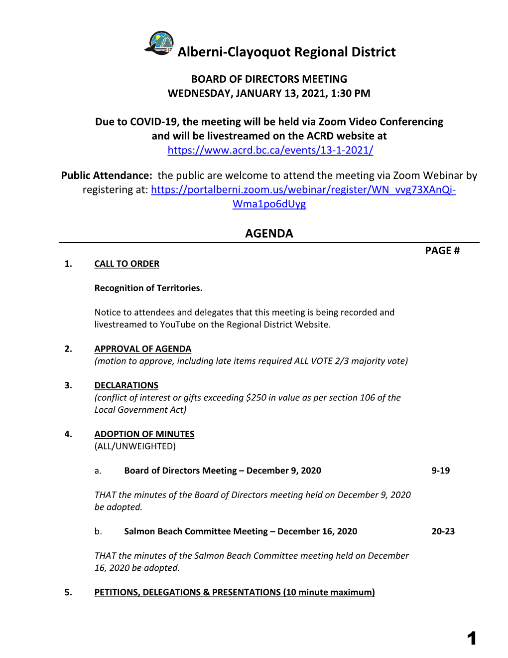 Capacity Review Alberni - Clayoquot Regional District