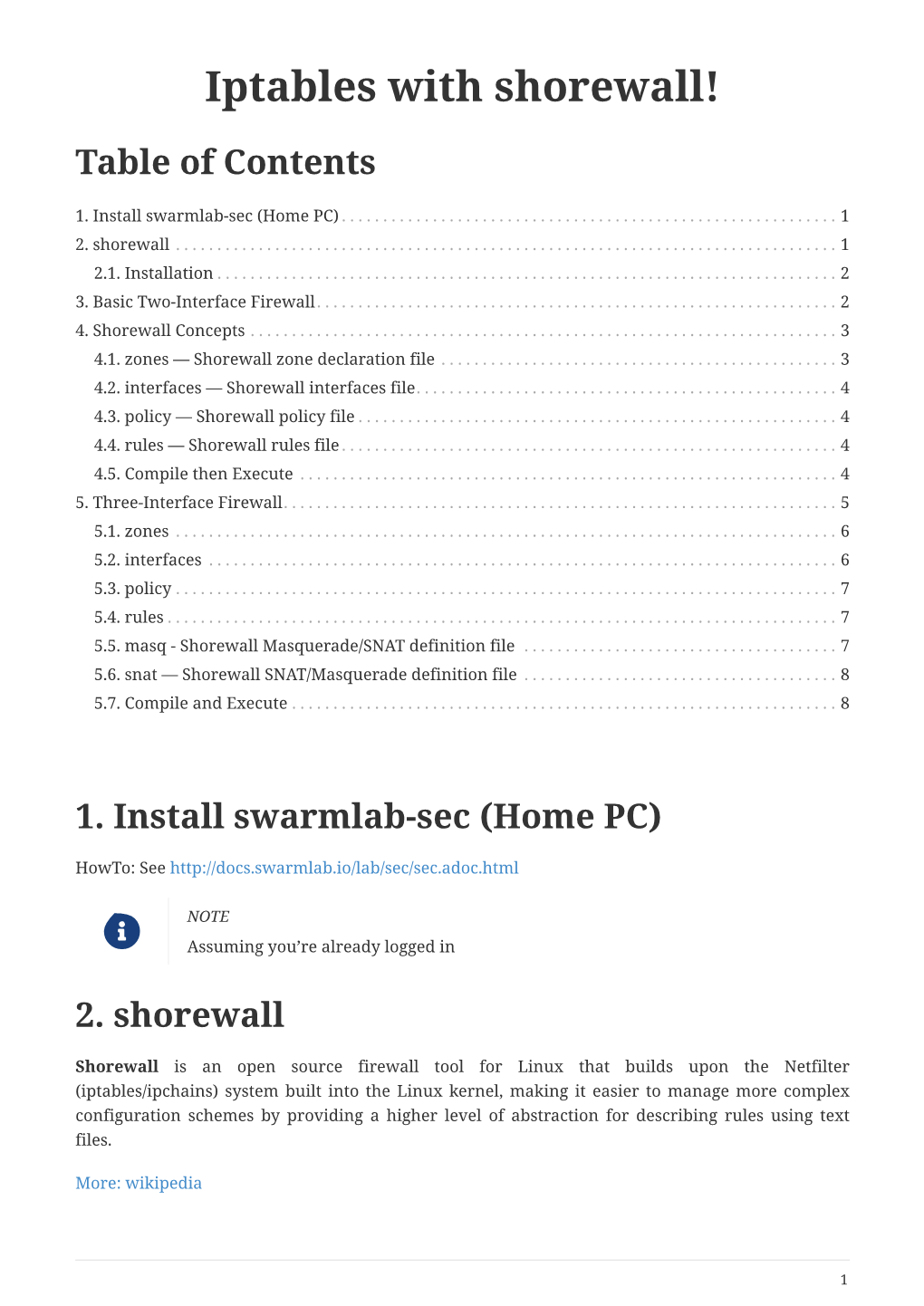 Iptables with Shorewall!