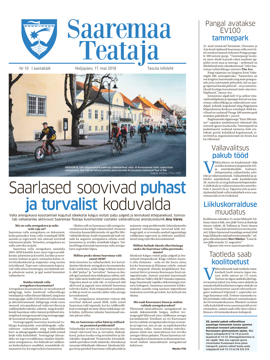 Saarlased Soovivad Puhast Ja Turvalist Koduvalda