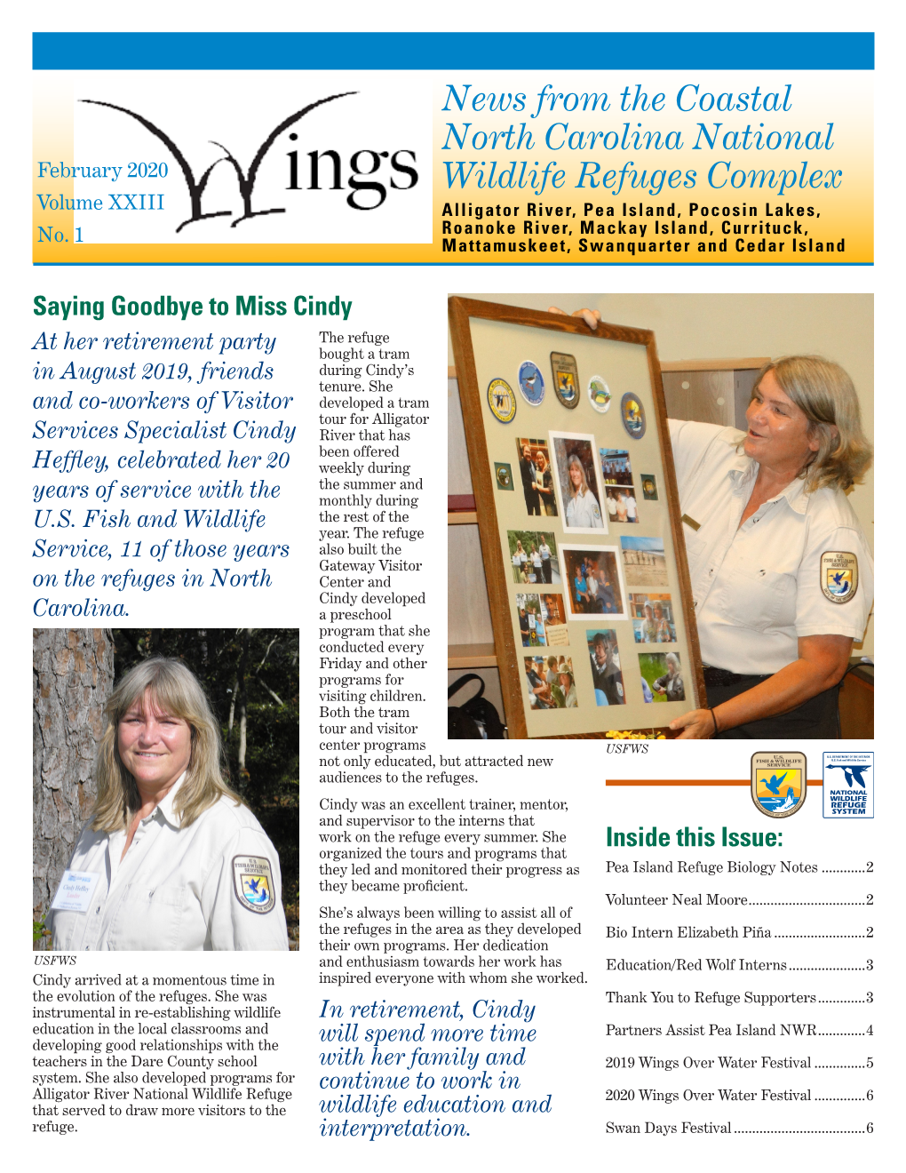 Wings-News from the Coastal North Carolina National Wildlife Refuge