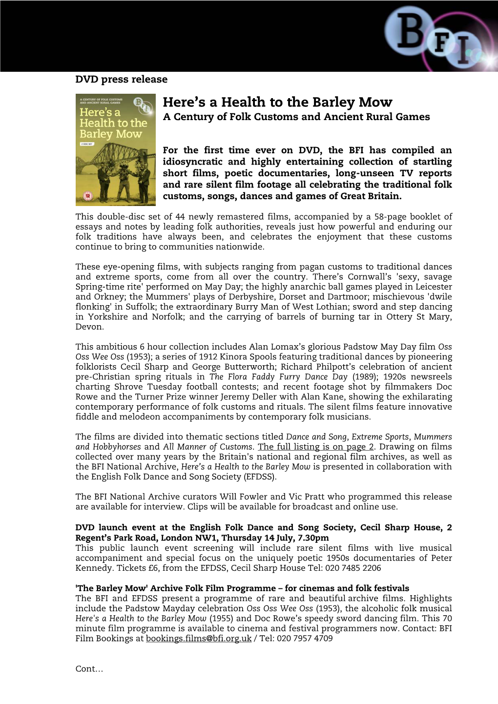 DVD Press Release