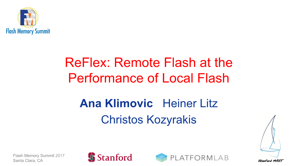 Reflex: Remote Flash at the Performance of Local Flash