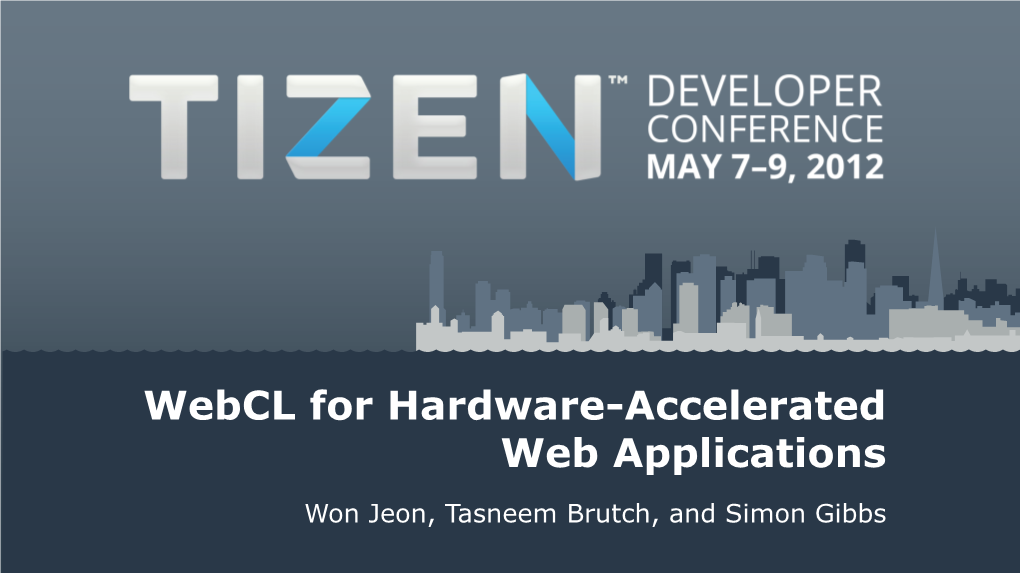 Webcl for Hardware-Accelerated Web Applications