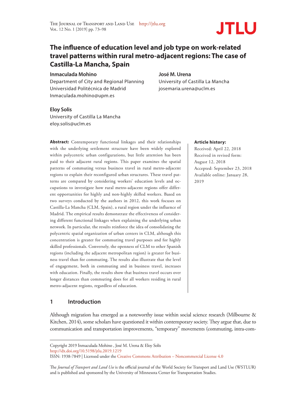 The Influence of Education Level and Job Type on Work-Related Travel