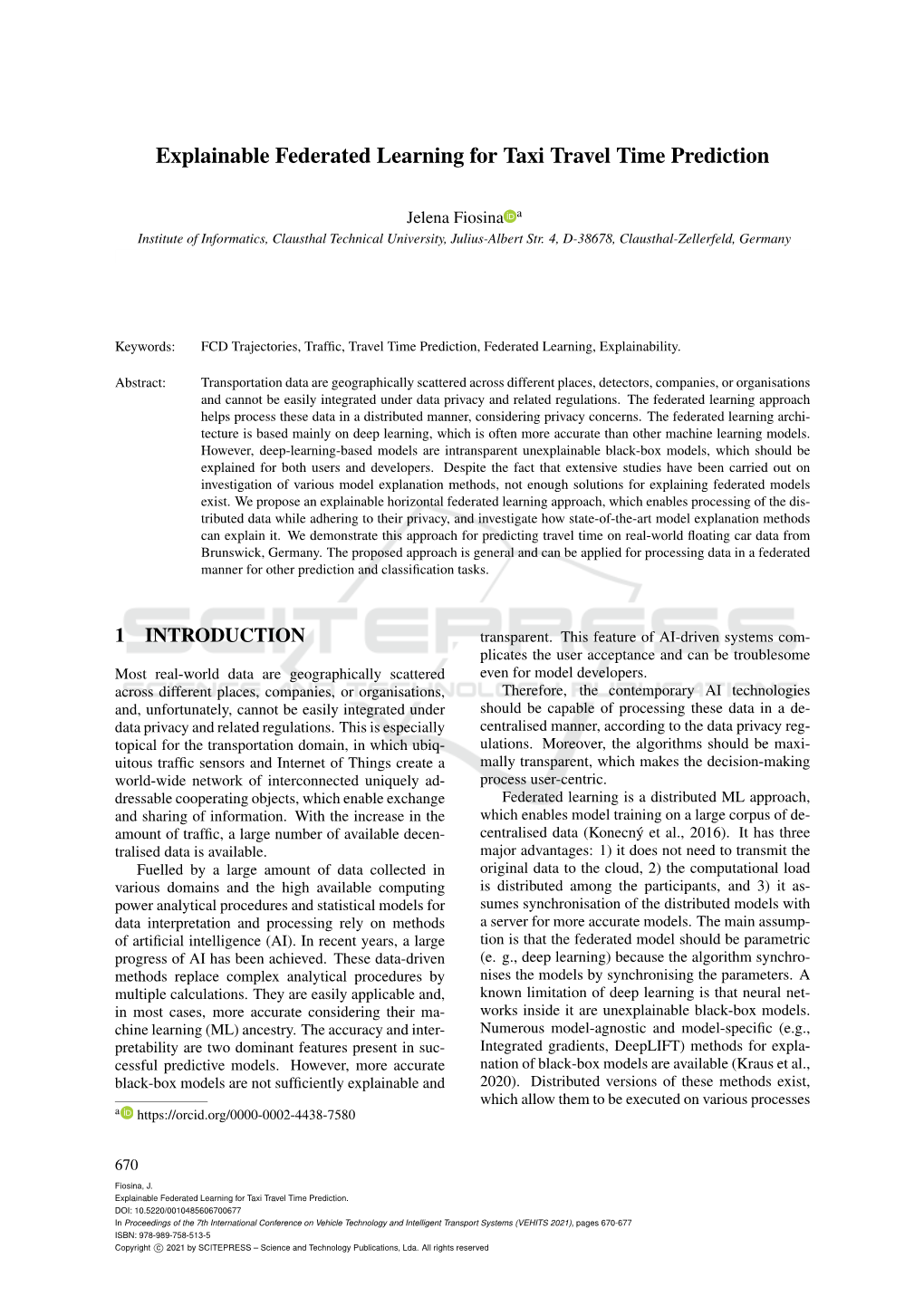 Explainable Federated Learning for Taxi Travel Time Prediction