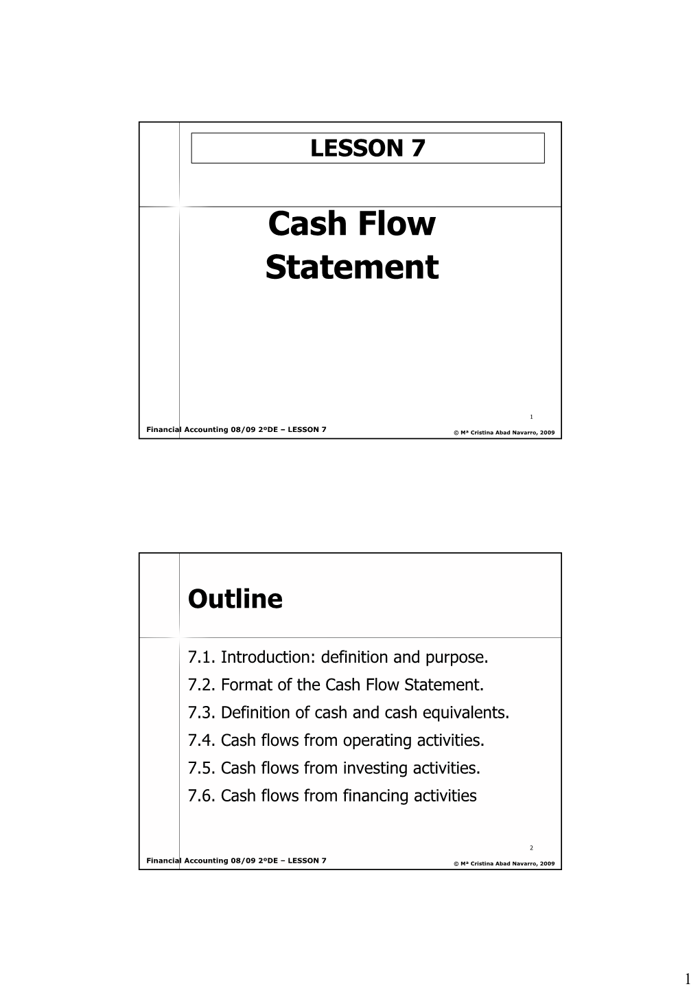 Cash Flow Statement