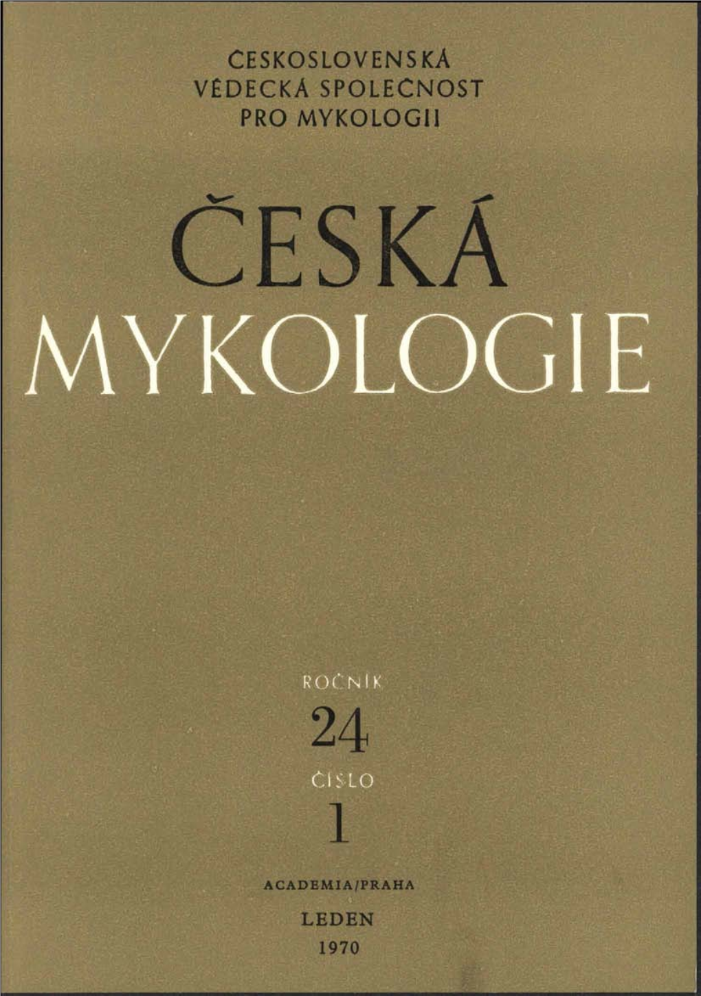 Československa Vedecka Společnost Pro Mykologii