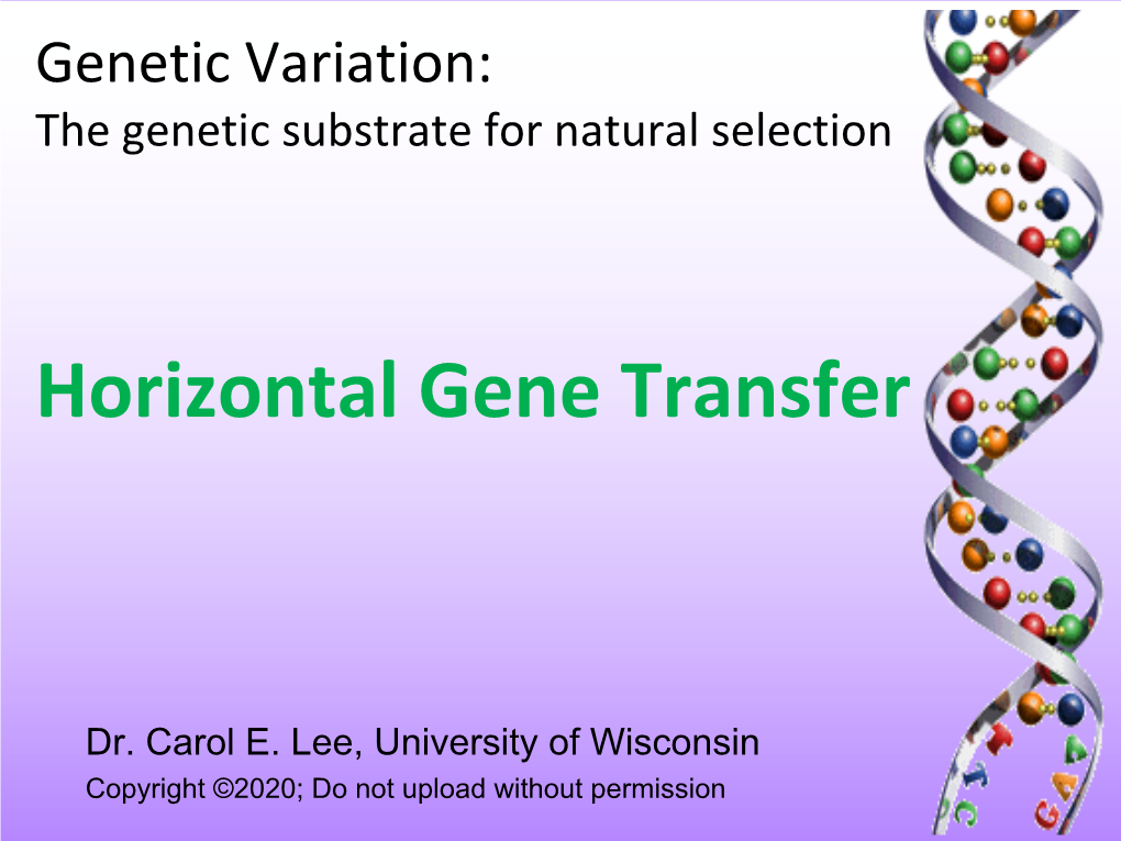 Horizontal Gene Transfer