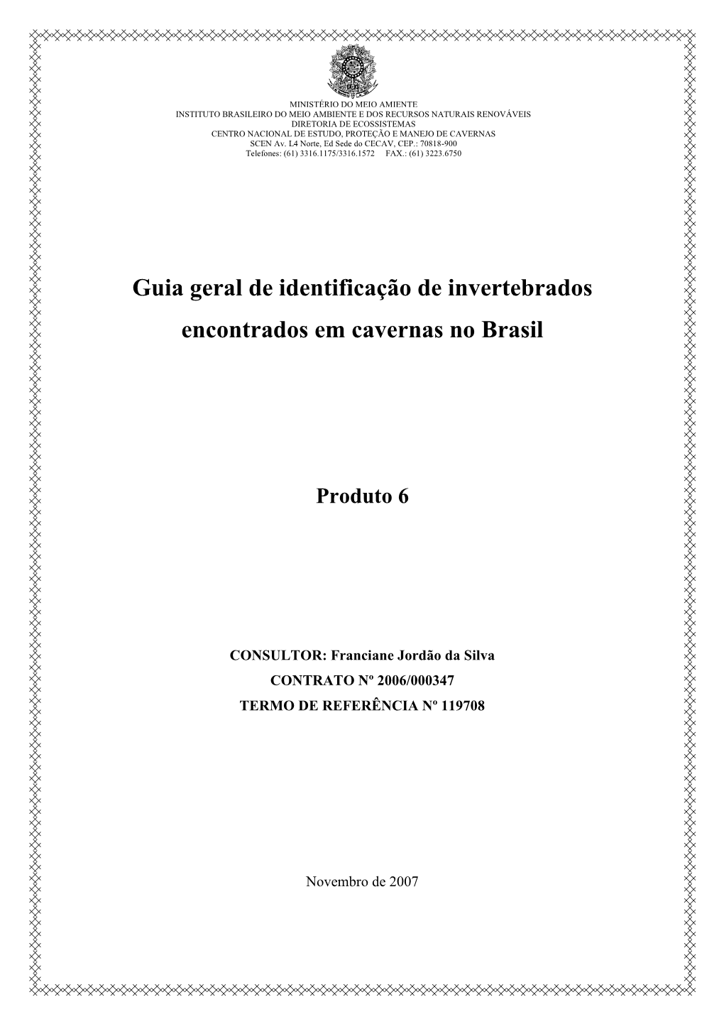 Manual De Identificação De Invertebrados Cavernícolas