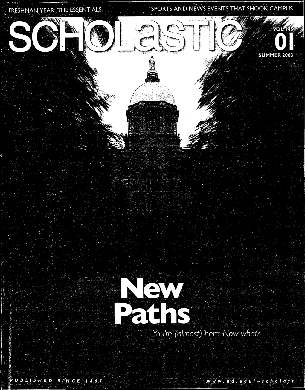 Notre Dame Scholastic, Vol. 145, No. 01