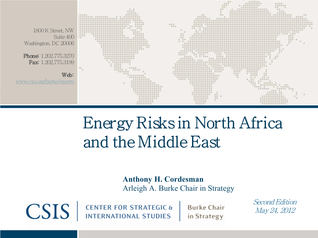 The Regional Security Environment