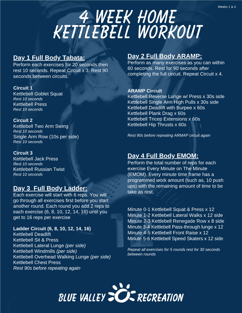 4 Week Home Kettlebell Workout