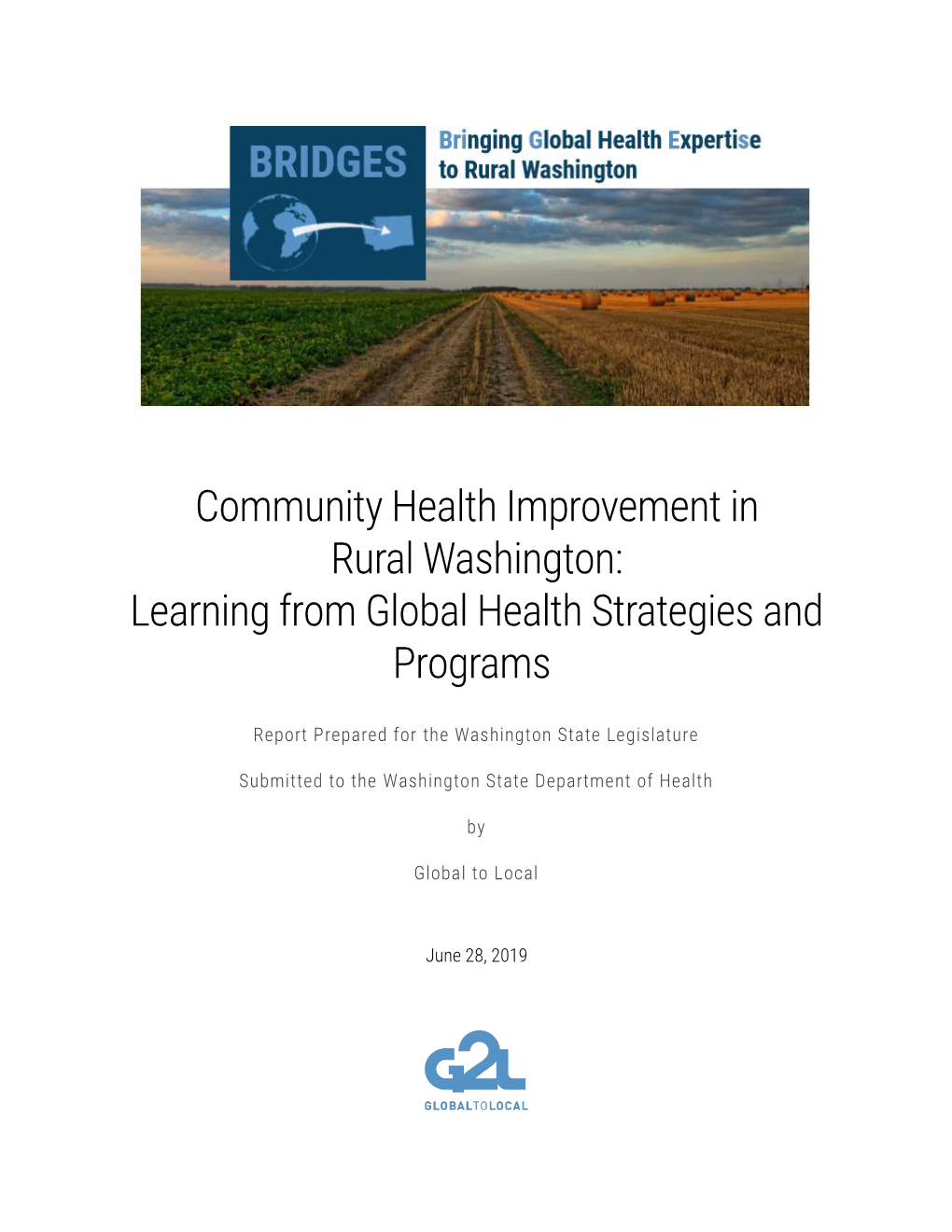 Community Health Improvement in Rural Washington: Learning from Global Health Strategies and Programs