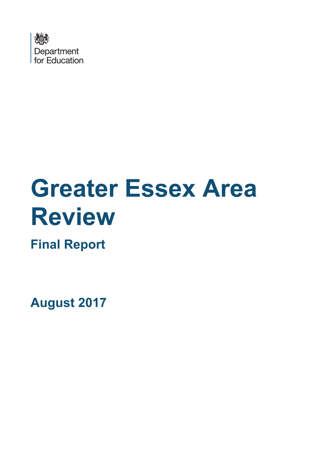 Greater Essex Area Review Final Report