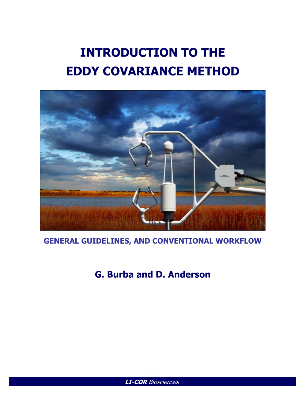 Introduction to the Eddy Covariance Method