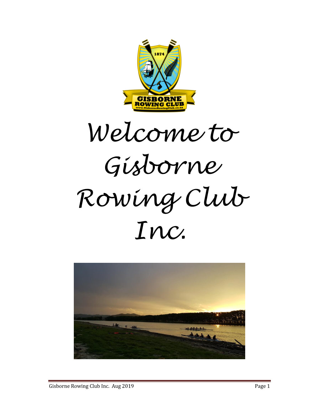 Welcome to Gisborne Rowing Club Inc