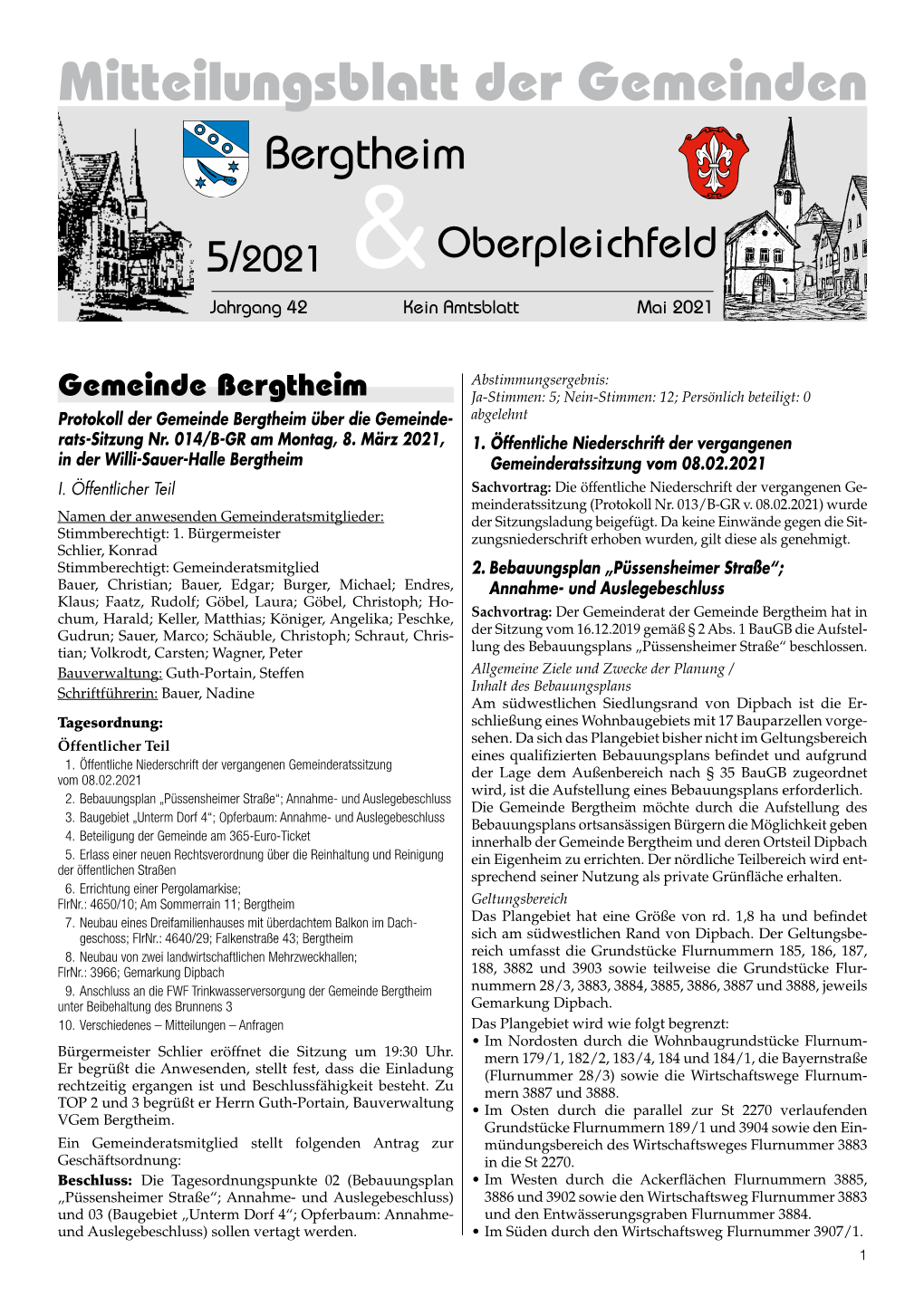 Mitteilungsblatt Bergtheim-Oberpleichfeld