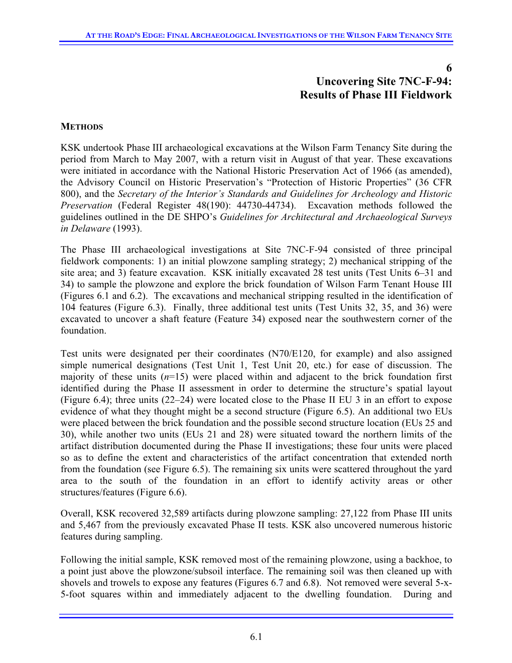 6 Uncovering Site 7NC-F-94: Results of Phase III Fieldwork