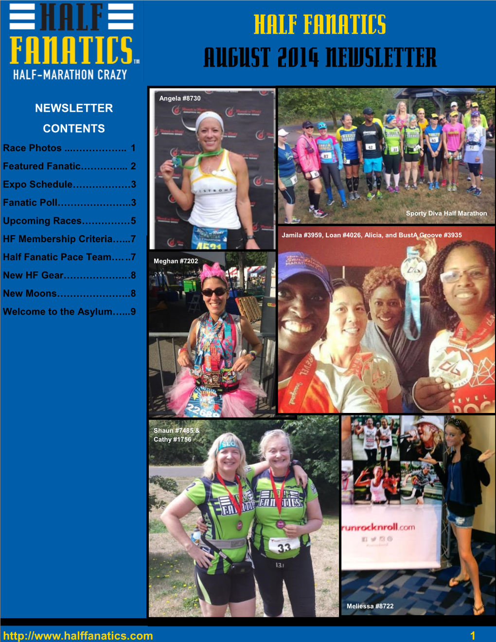 Half Fanatics August 2014 Newsletter