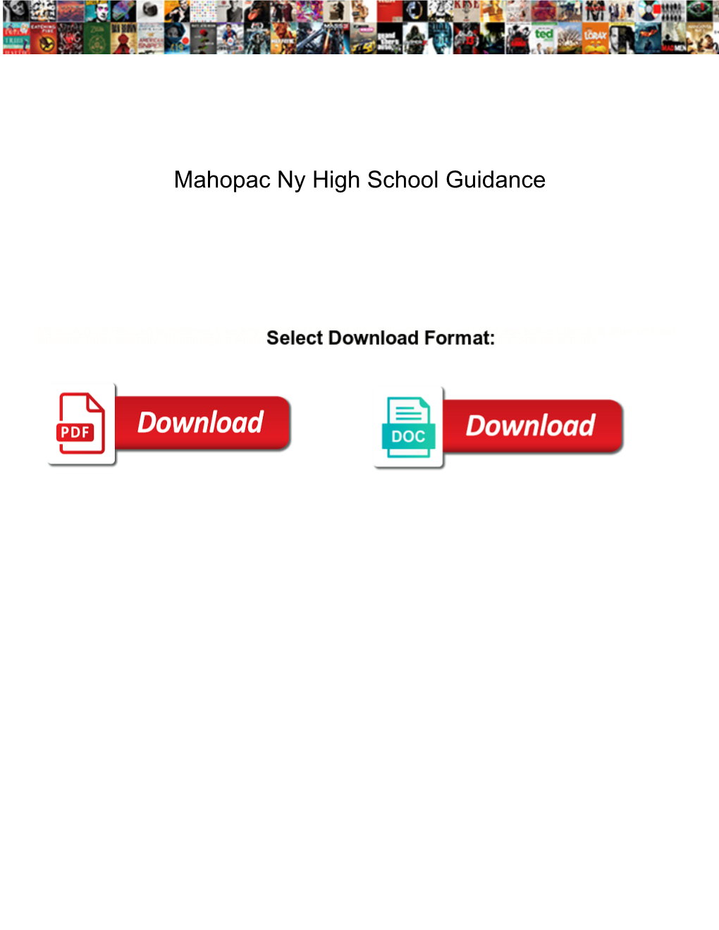 Mahopac Ny High School Guidance