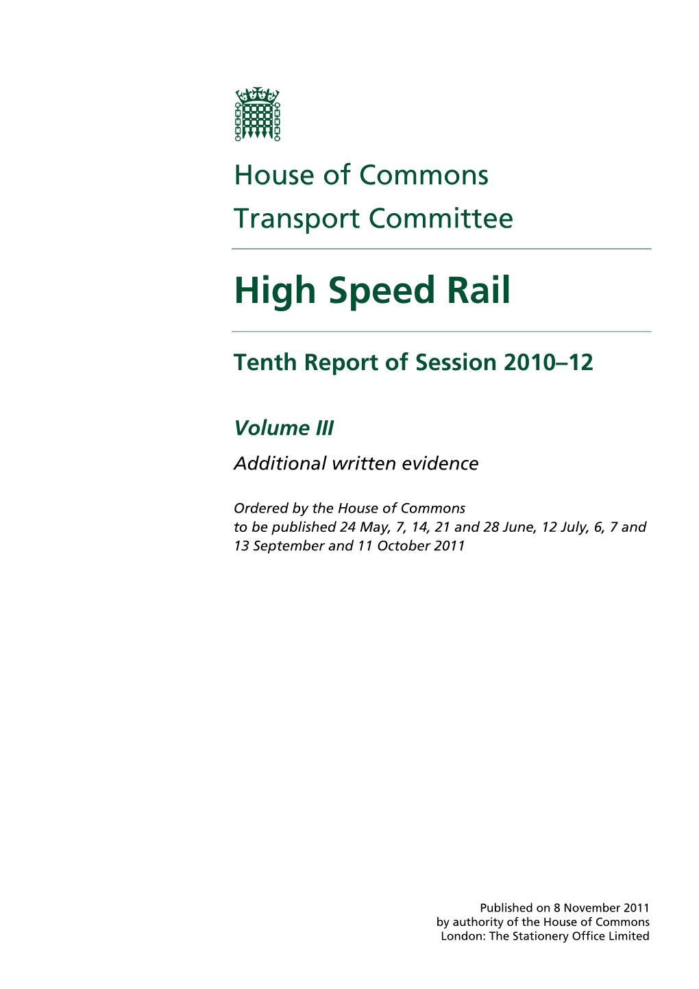 High Speed Rail