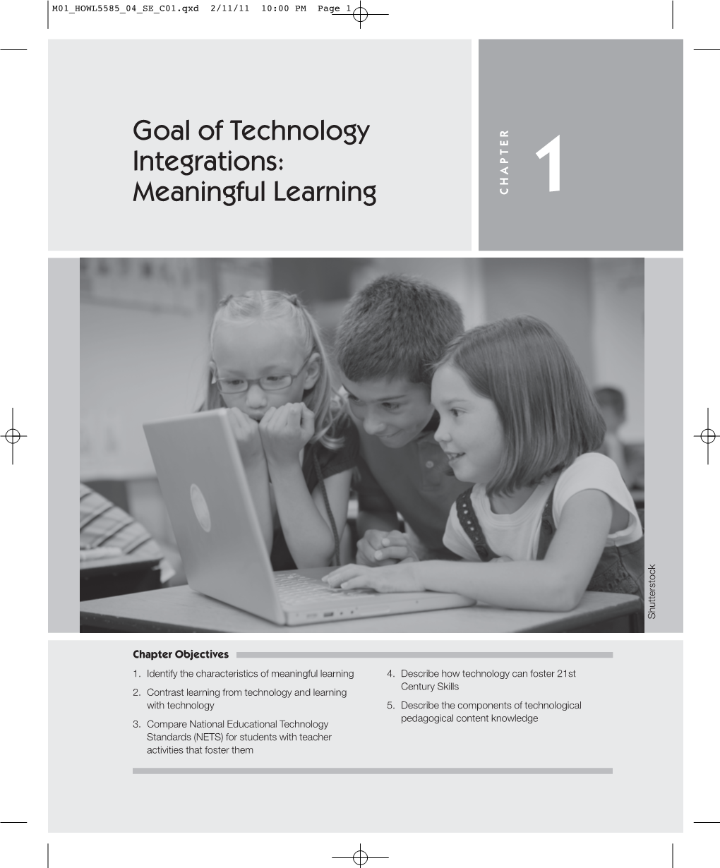 Meaningful Learning CHAPTER 1 Shutterstock