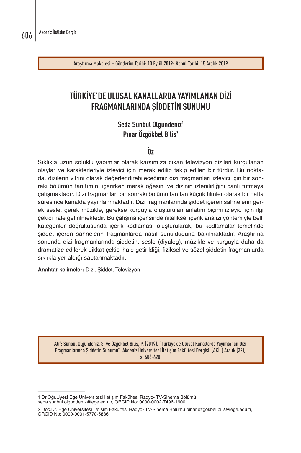 606 Türkiye'de Ulusal Kanallarda Yayimlanan Dizi