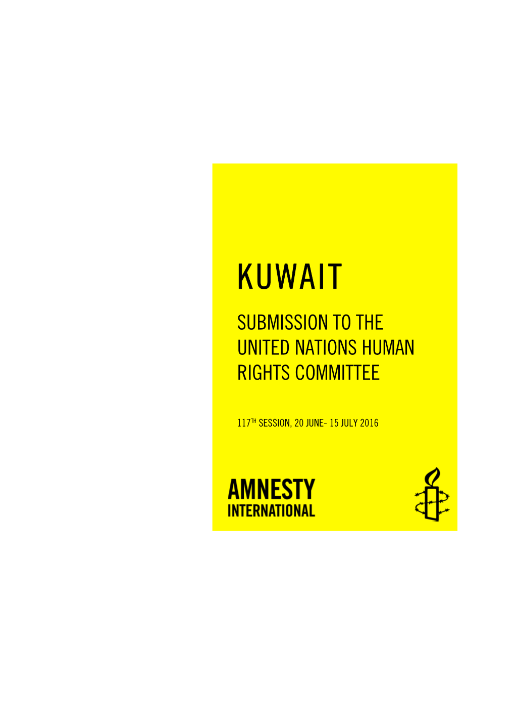 Kuwait Submission to the United Nations Human Rights Committee