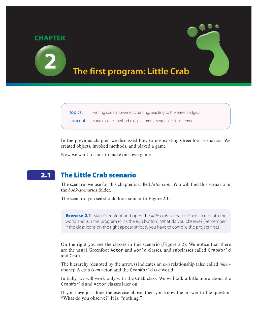 The First Program: Little Crab