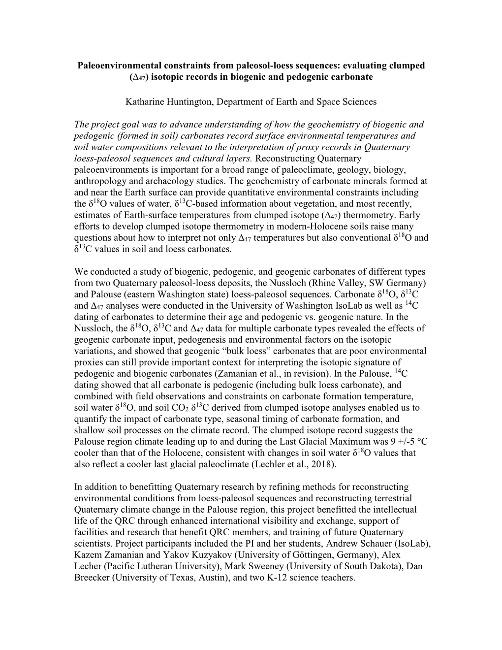 Paleoenvironmental Constraints from Paleosol-Loess Sequences: Evaluating Clumped (∆47) Isotopic Records in Biogenic and Pedogenic Carbonate