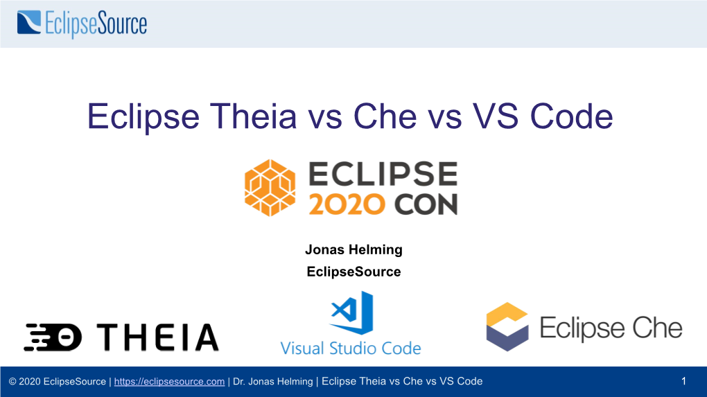 Eclipse Theia Vs Che Vs VS Code.Pdf