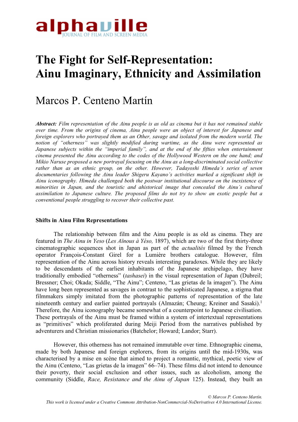 Ainu Imaginary, Ethnicity and Assimilation