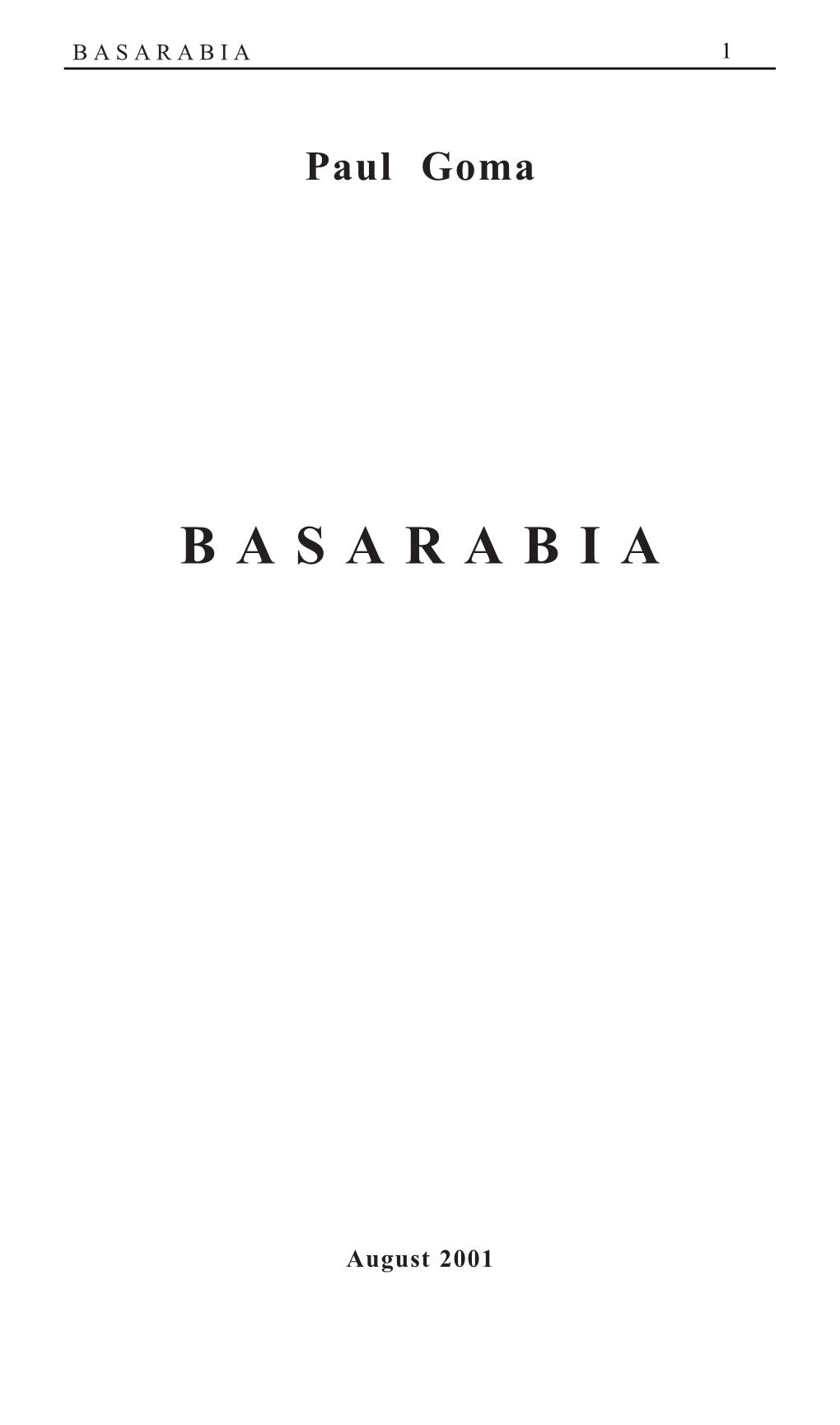 Paul Goma – Basarabia