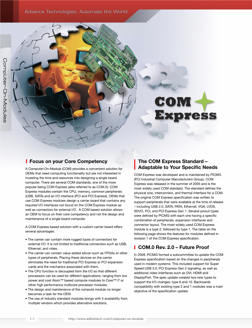 Focus on Your Core Competency the COM Express Standard