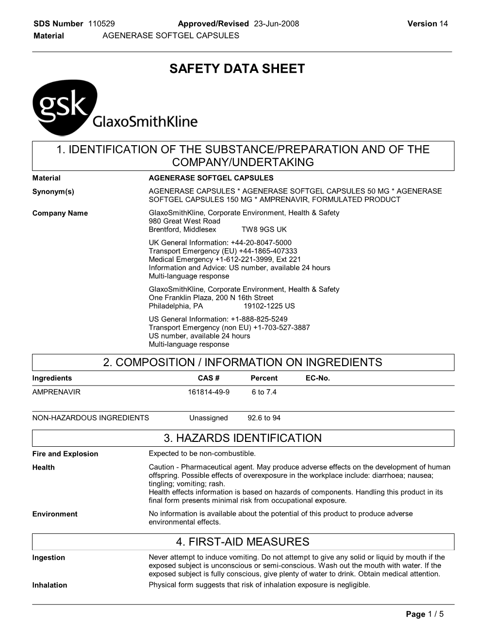 Safety Data Sheet