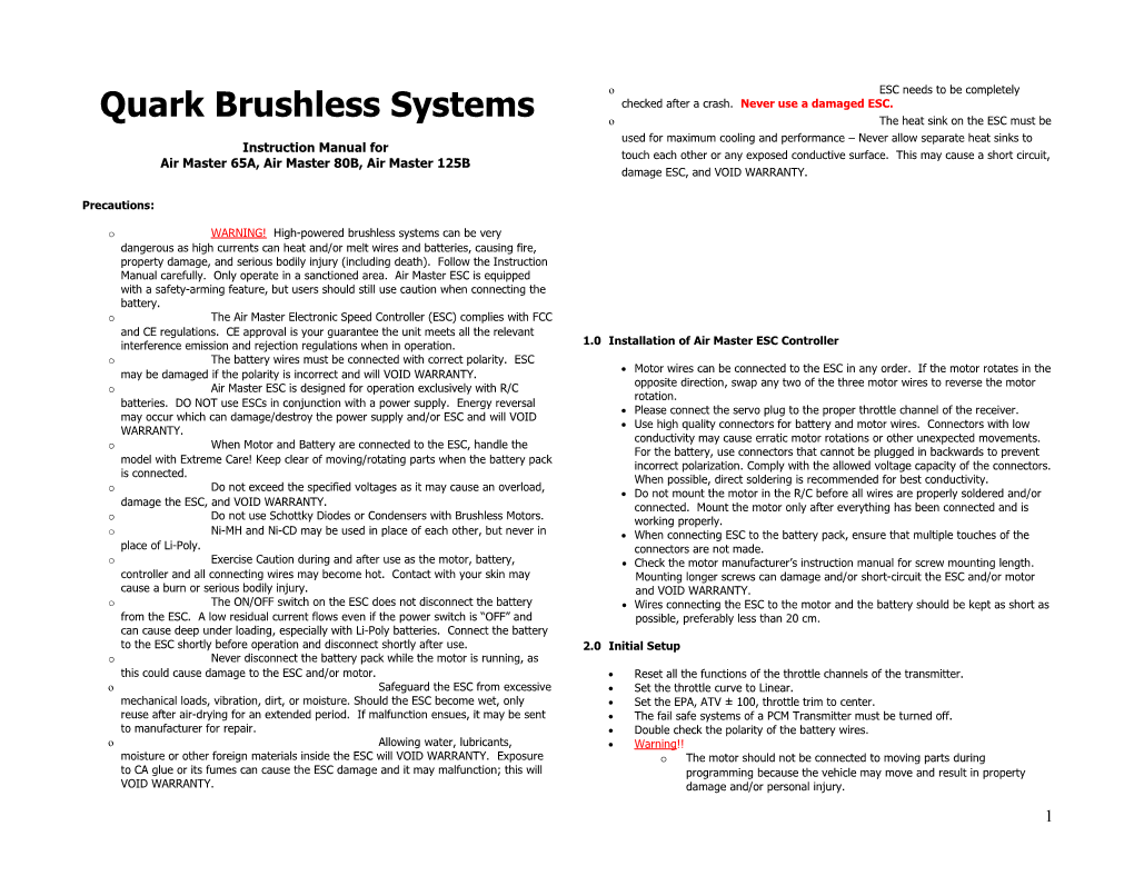 Quark Instruction Manual