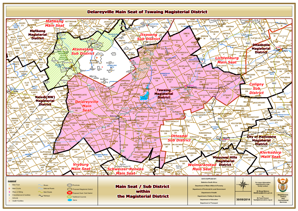 Delareyville Main Seat of Tswaing Magisterial District