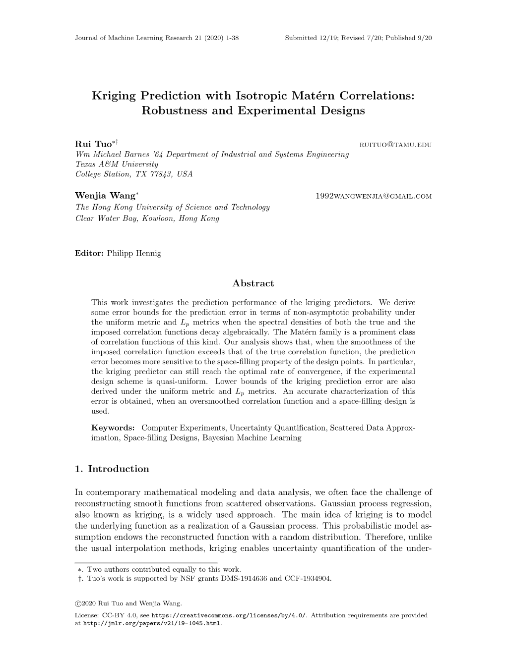 Kriging Prediction with Isotropic Matérn Correlations: Robustness