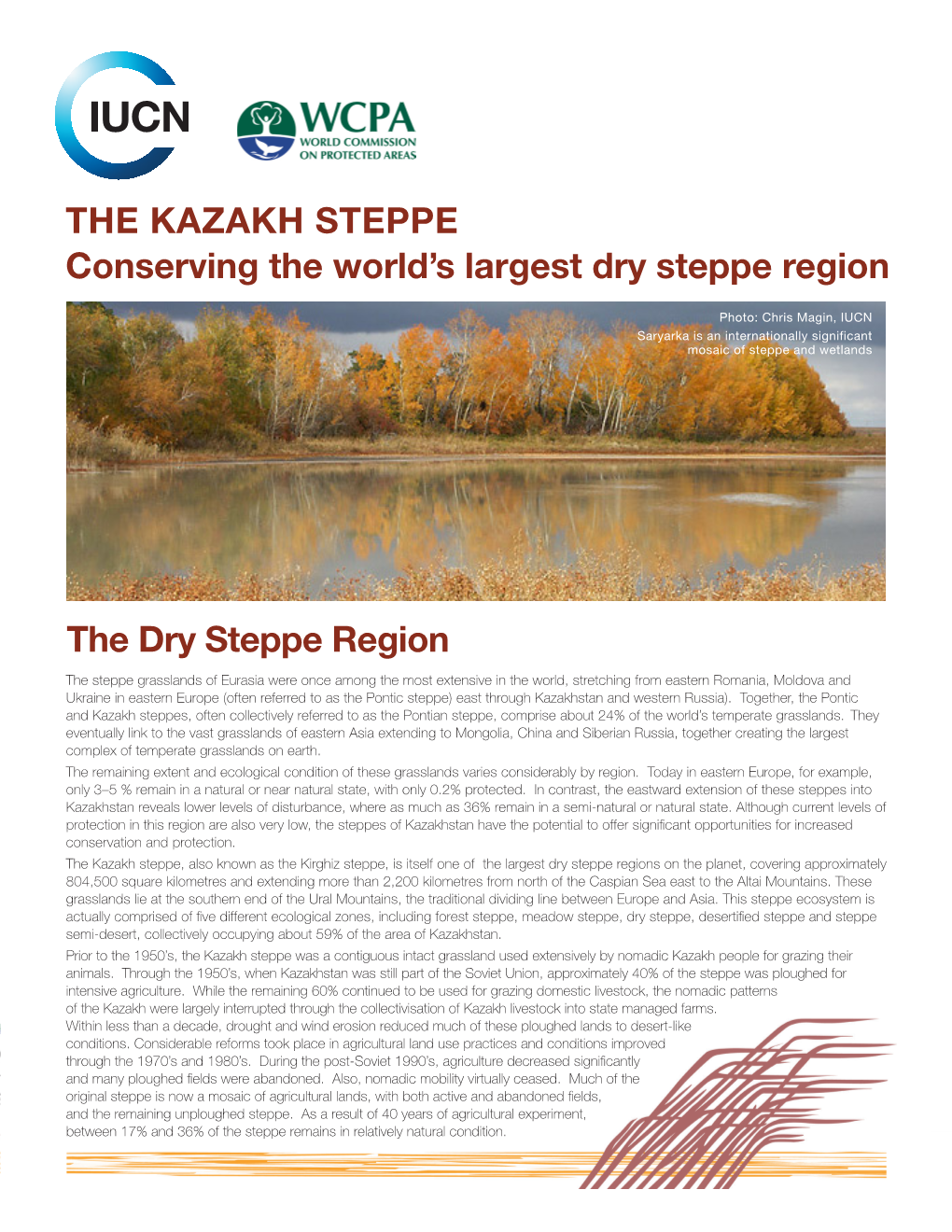 THE KAZAKH STEPPE Conserving the World's Largest Dry