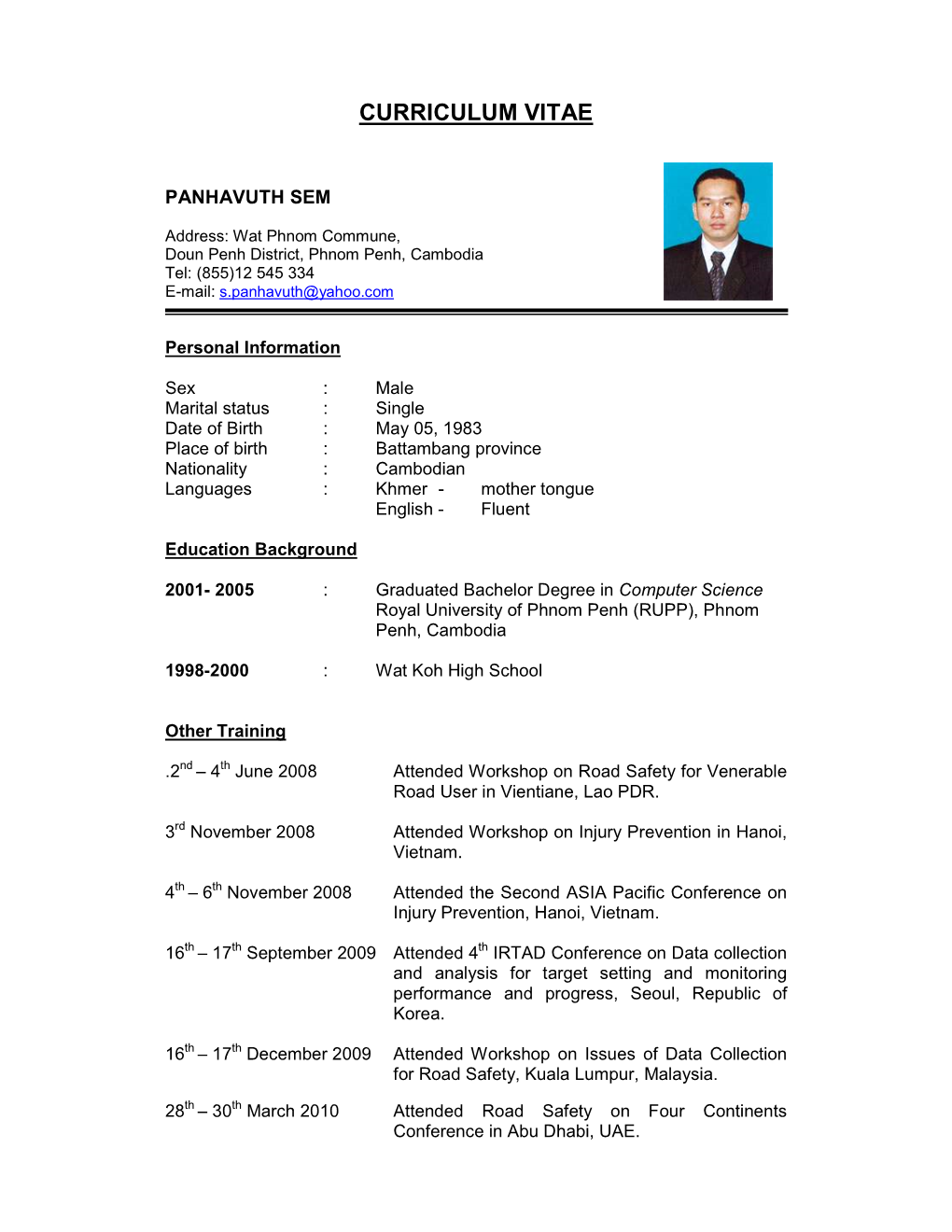 Curriculum Vitae