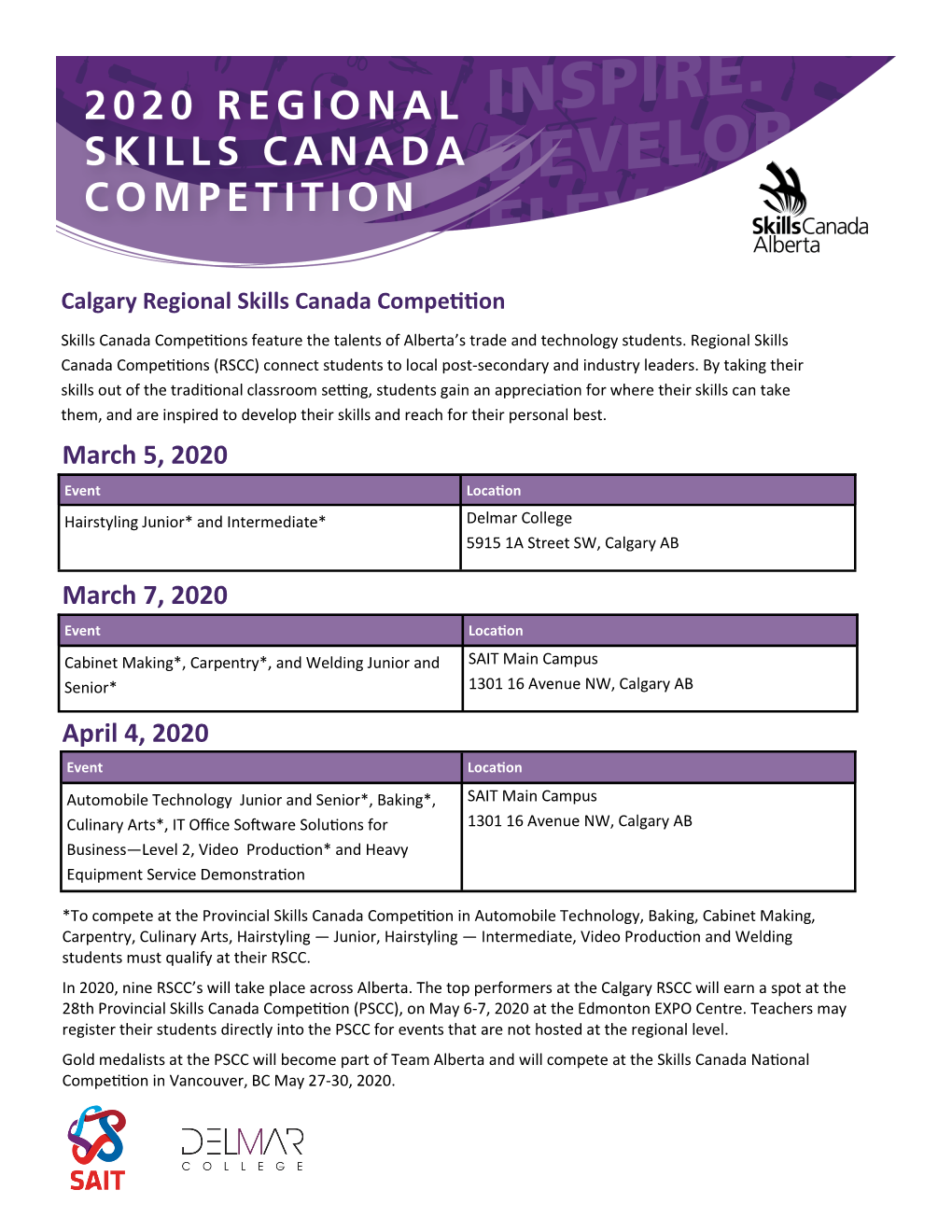 Calgary Regional Skills Canada Competition