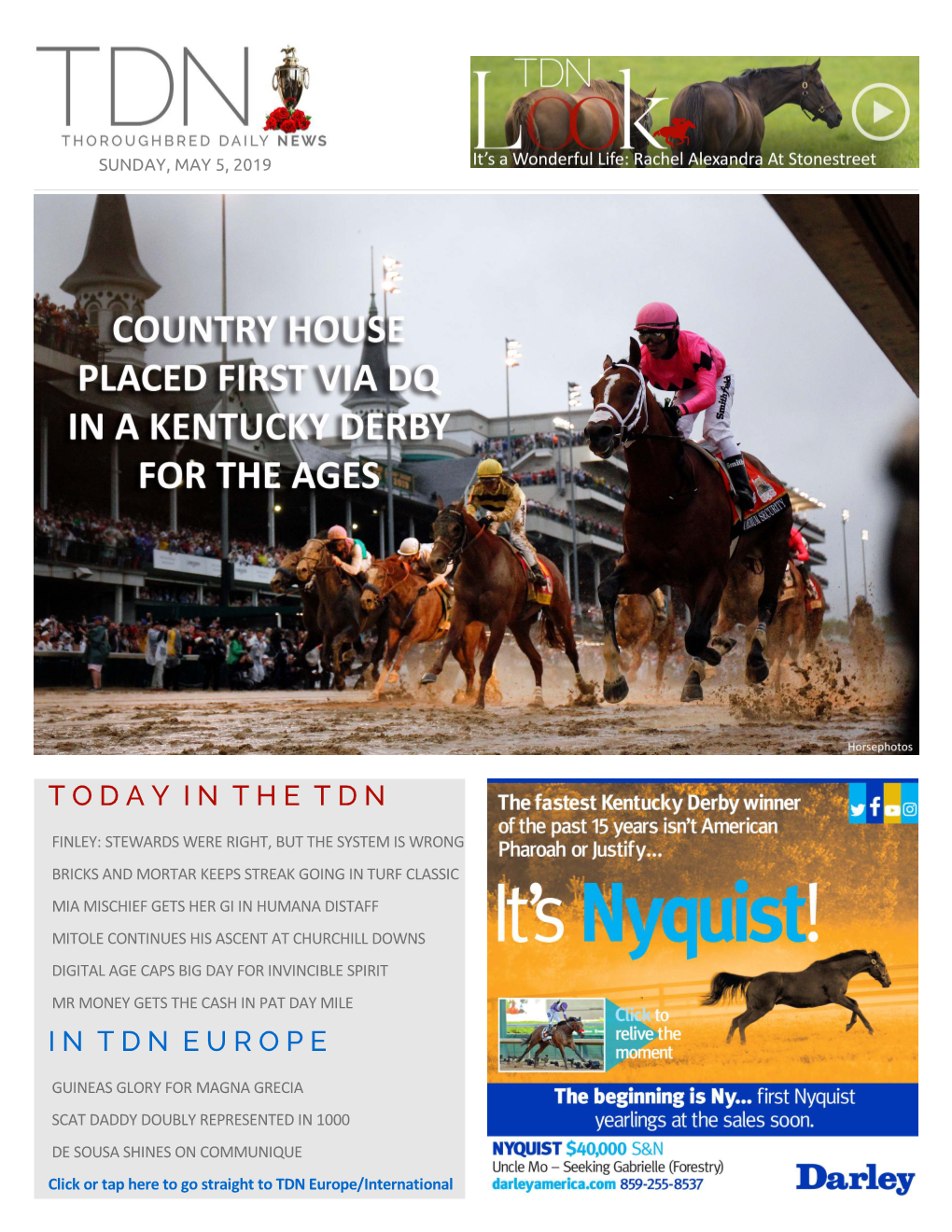 Today in the Tdn in Tdn Europe