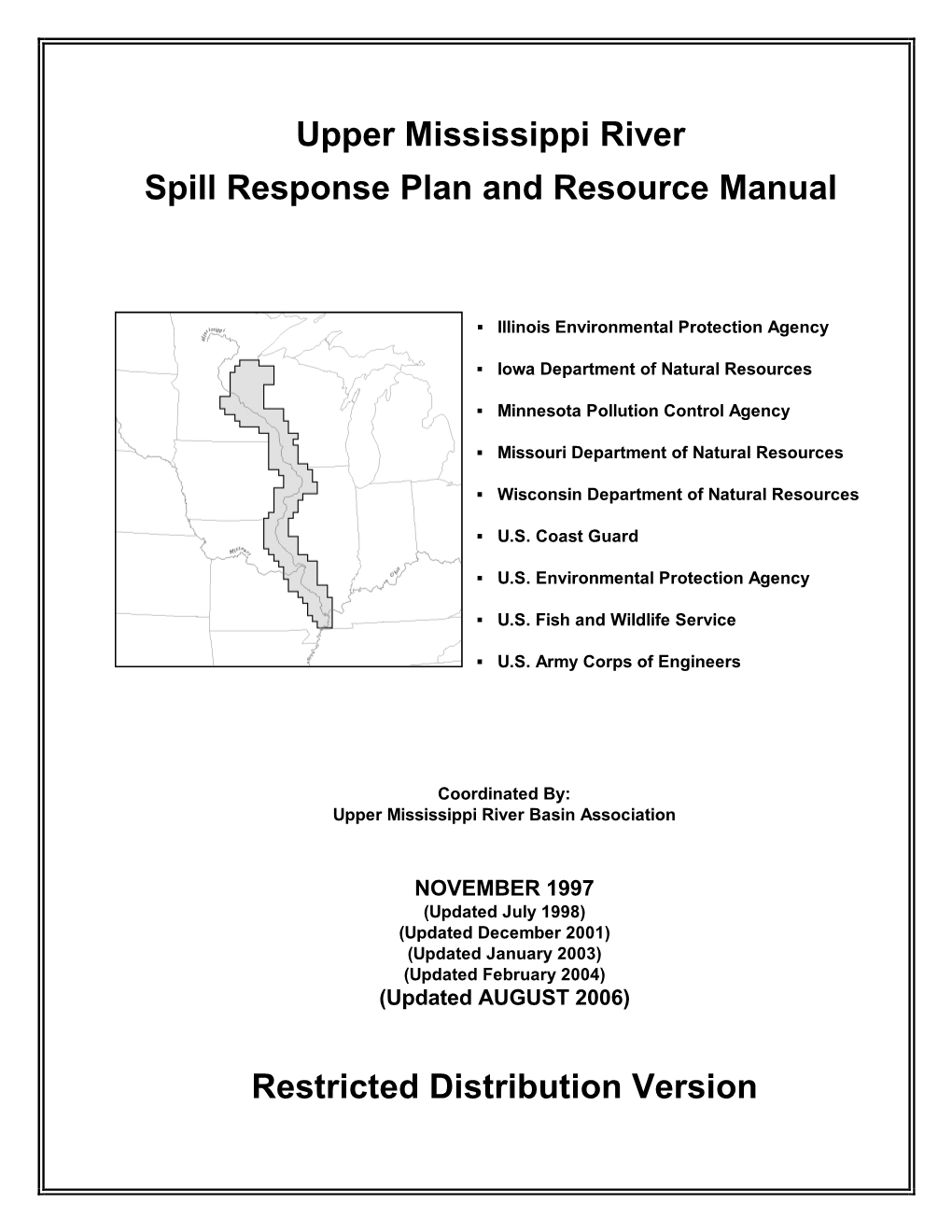 UMR Spill Response Plan and Resource Manual