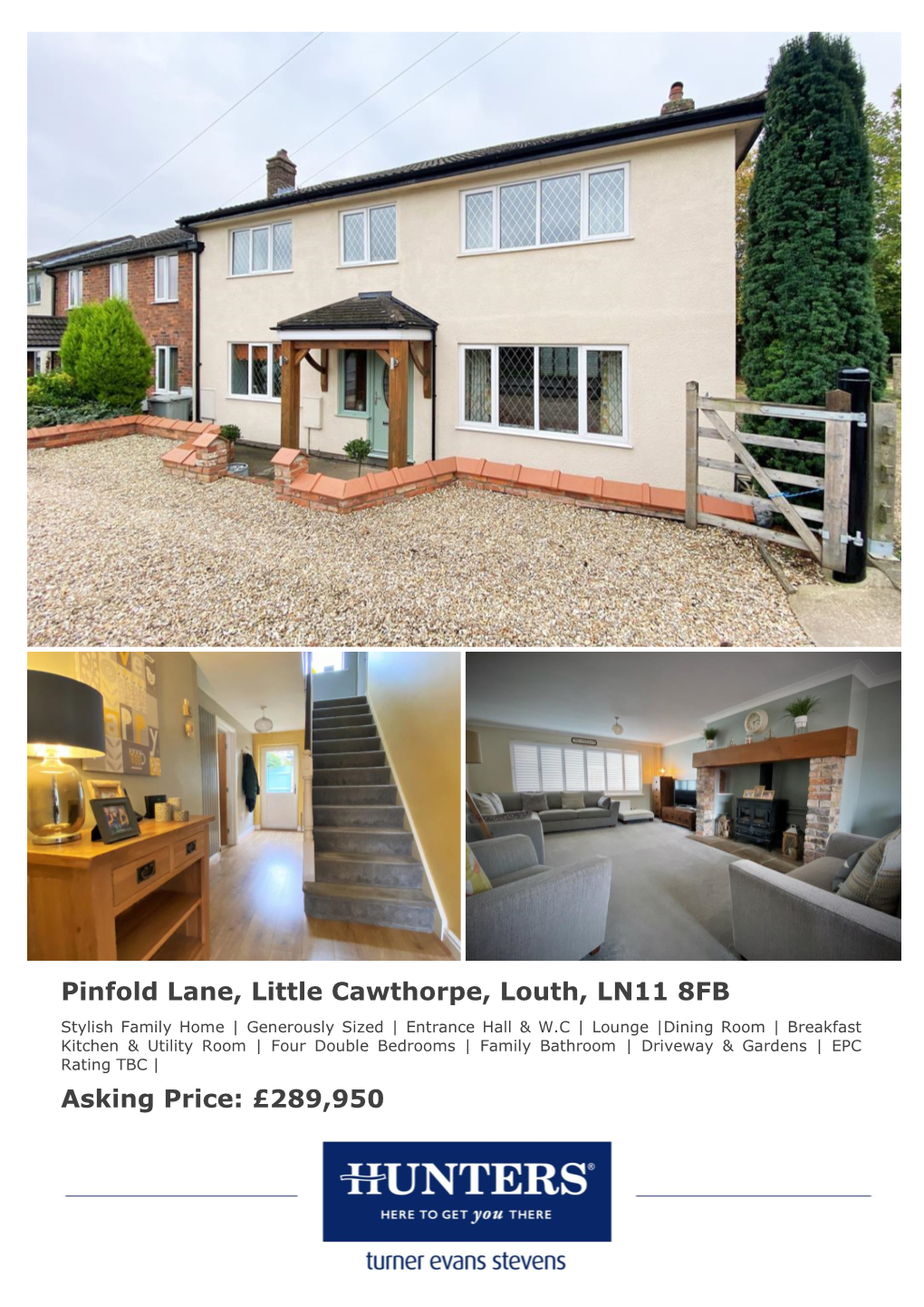 Pinfold Lane, Little Cawthorpe, Louth, LN11 8FB Asking Price: £289,950