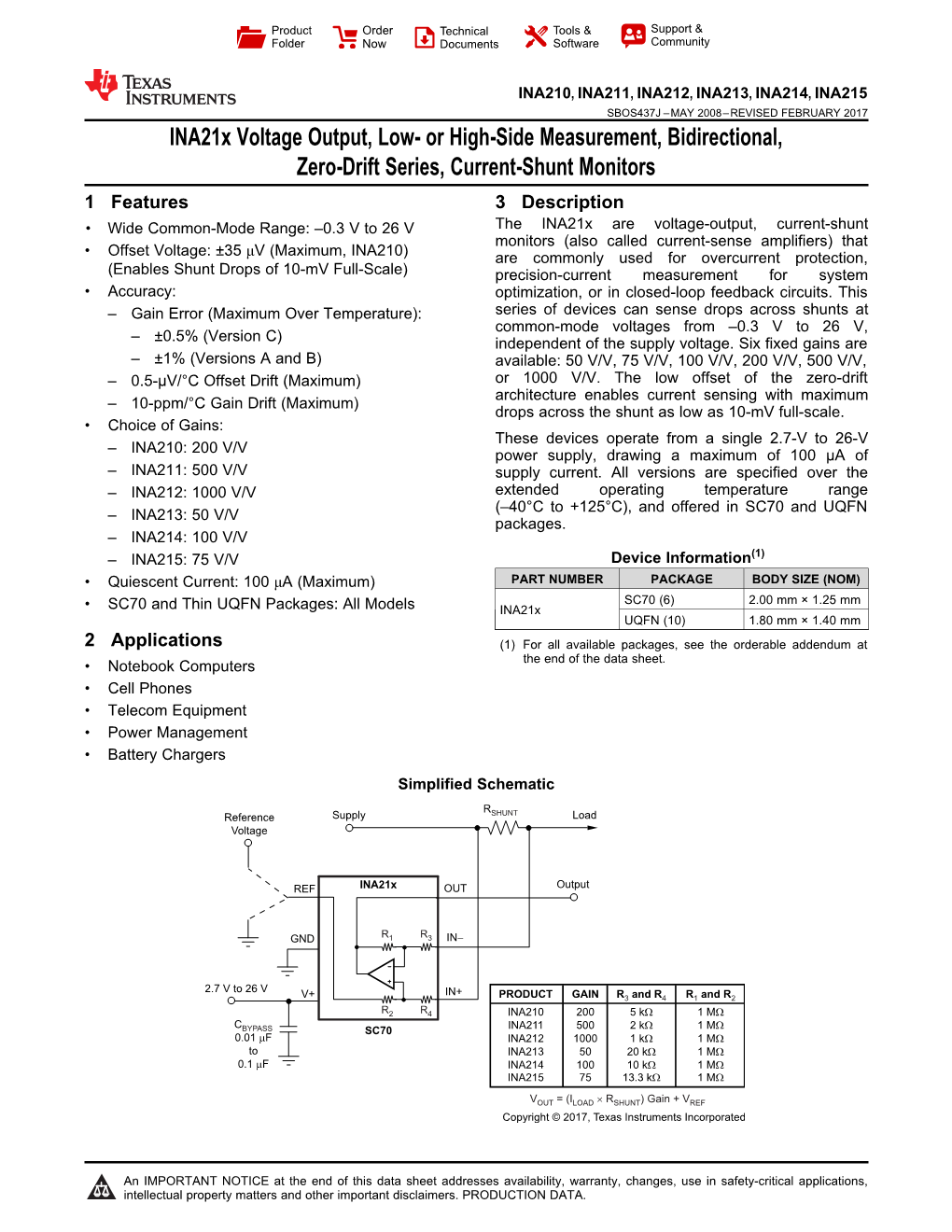 Ina21x Voltage Output