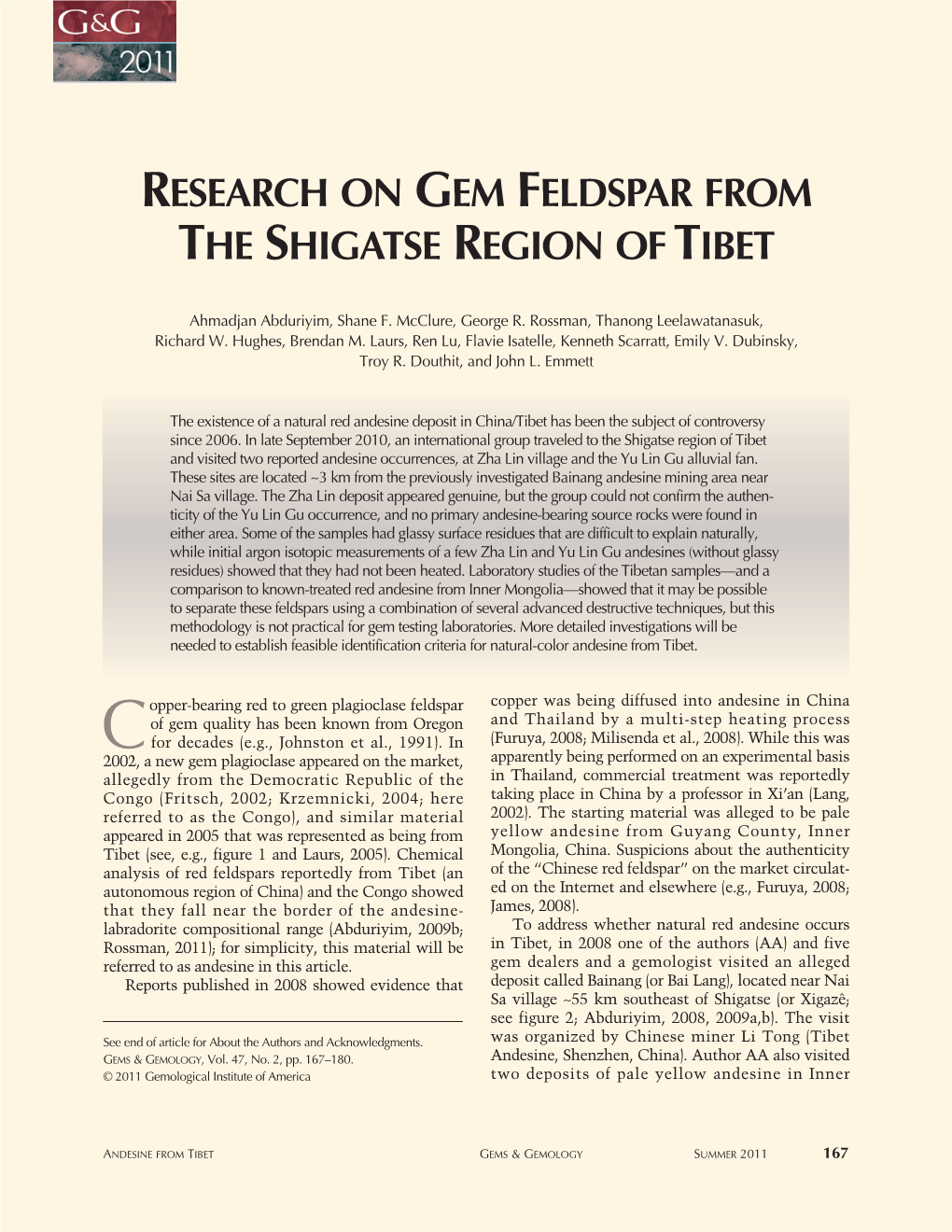 Research on Gem Feldspar from the Shigatse Region of Tibet
